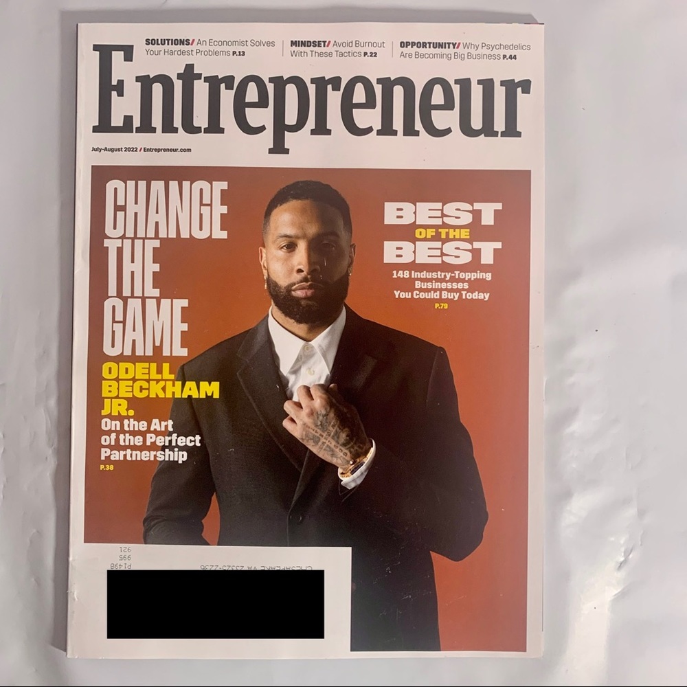 Entrepreneur Magazine July August 2022 Odell Beckham Jr Change The Game